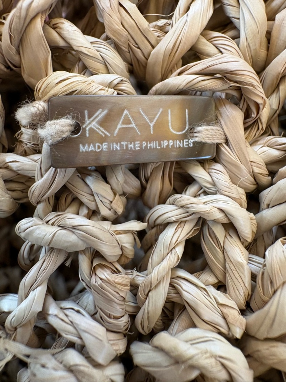 Woven Straw Tote Bag - Natural - Picture 3 of 3